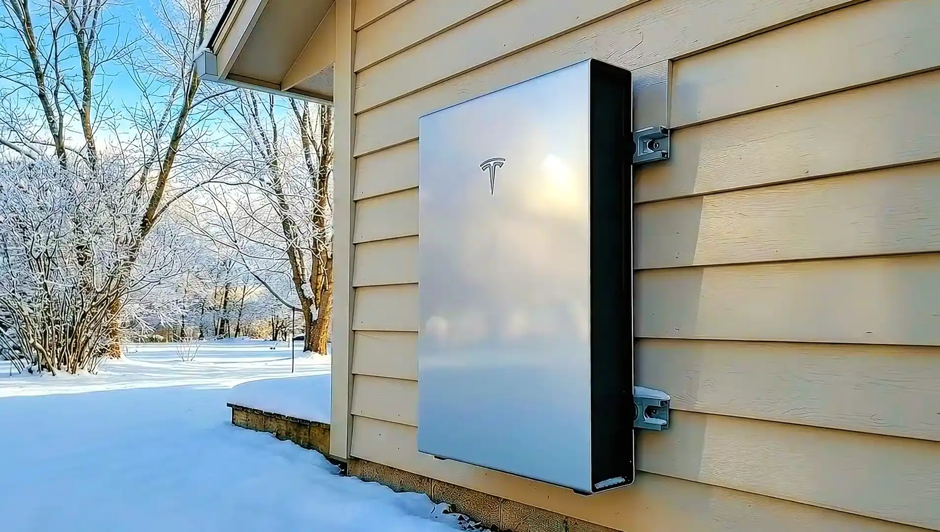 battery backup installed on the side of home in new york state