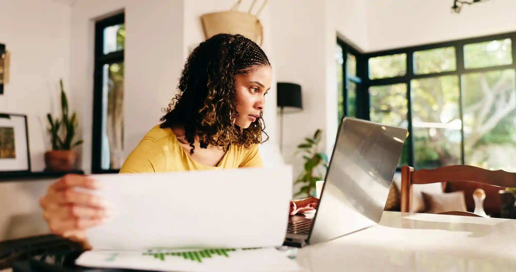 female homeowner looking learning about incentives