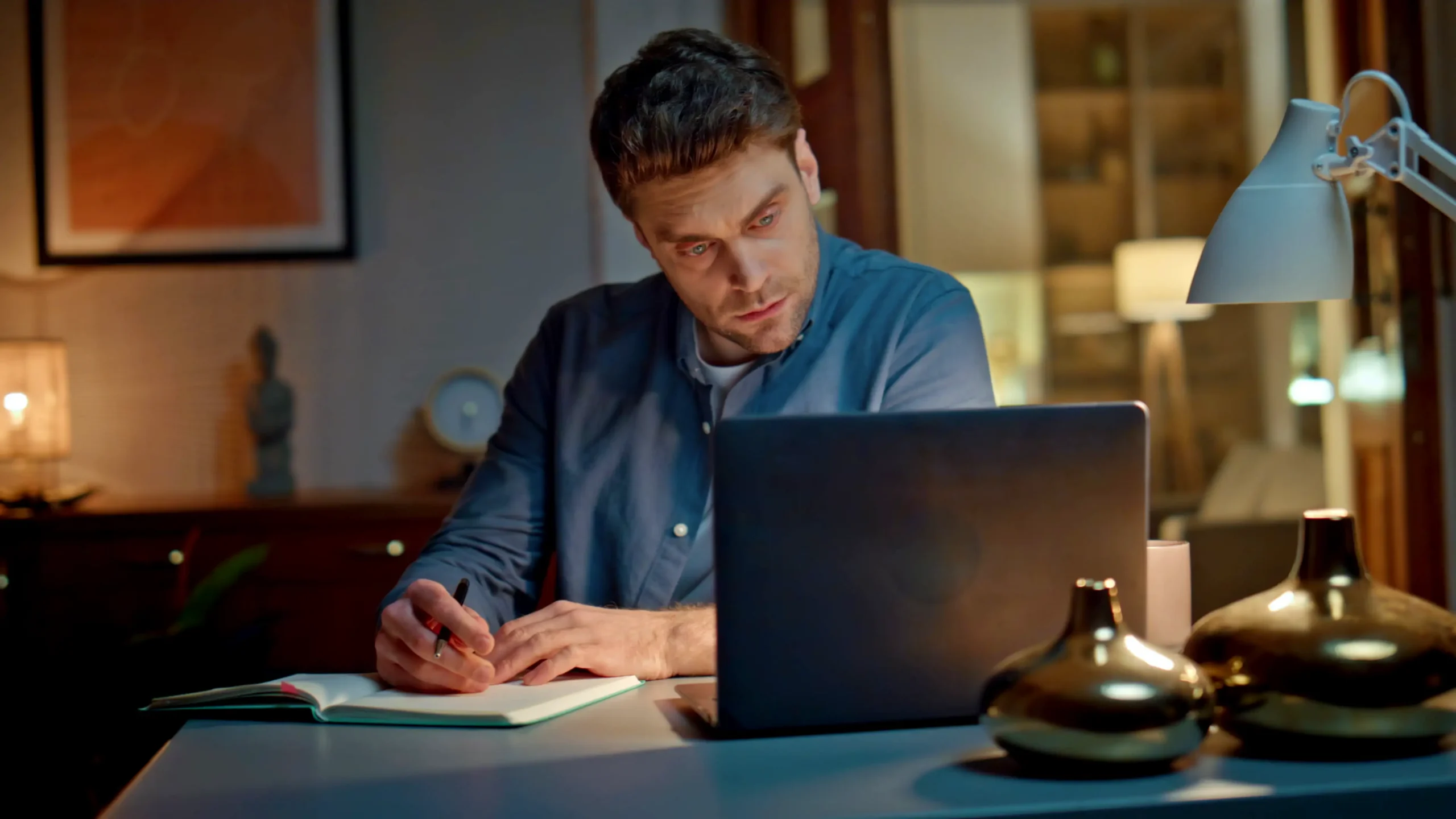 homeowners at the desk goes through the list of qualifiers