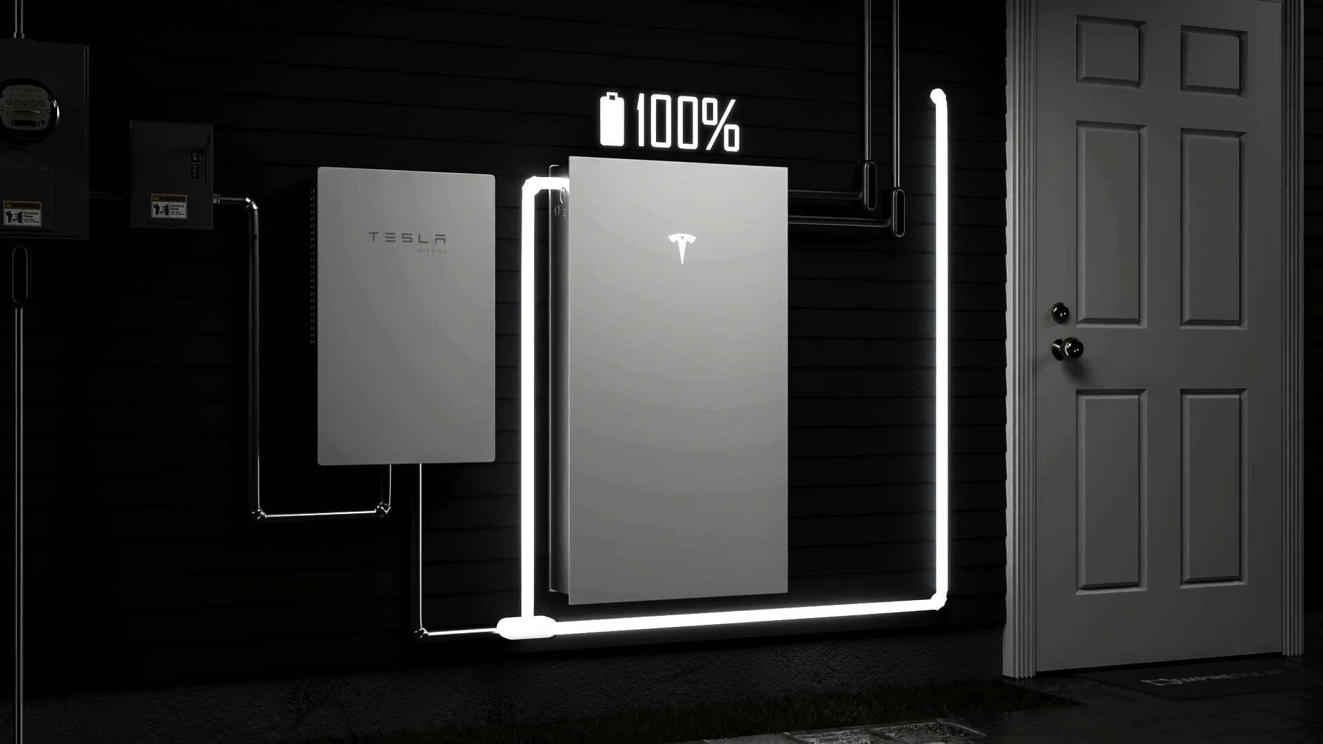 powerwall battery full energy flow